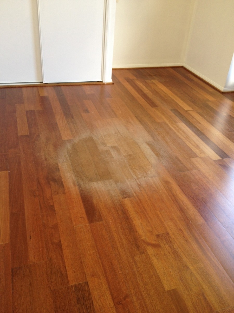 Floor sanding and polishing Merbau Engineered Timber flooring Benowa Waters Gold Coast QLD initial condition study copy 0